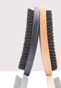 Hair Brushes Beard Comb Combs Bristle Wave Brush Large Curved Wood Handle Anti Static Styling Tools5326220