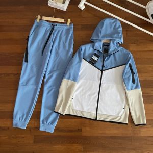 Tekniska fleece hoodies byxa män deigner byxa jacka sport rymd bomullsproblem kvinnor trackuit botten man jogger kör gul fleece 338