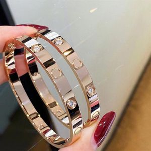 Hand Cuff Barcelets 316L Stainless Steel 18K Gold Plated Screwdriver Screw Bangle Bracelet For Men And Women Lover Anniversary Gif291z