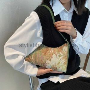 Bolsas de ombro feminino na axil feminina outono na moda nova bolsa de pintura a óleo, bolsas simples e bolas e bolsas femininas TOTESSTYLISHHANHANDBAGSSTORE