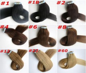 Nastro di trama della pelle della colla da 100 g 40 pezzi nelle estensioni dei capelli 18 20 22 estensioni dei capelli umani indiani brasiliani da 24 pollici9537756