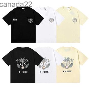 Mężczyzn T Shirt Rhude Women Mens Shirts Najnowszy projektant Tshirt Print Streetwear Outdoor Fashion krótkie rękawy swobodny luźne oddychanie S-XL 4BTJ