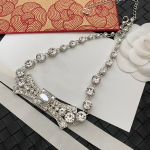 Очаровательные дизайнерские ожерелья с подвесками, брендовое колье с буквенным дизайном, модное латунное медное кристаллическое ожерелье, жемчужная цепочка, Tideway, мужские и женские рождественские украшения, подарки