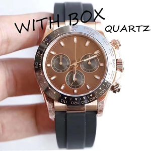 Luxury Mens Watches Japan VK Chronograph Ruch Watch All Dial Work 40 mm Pełna stal nierdzewna Supphire Super Luminous Montre de Luxe zegarki Wysokiej jakości