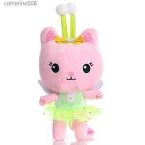 Animali di peluche ripieni Hot Gabby Dollhouse Peluche Mercat Cartoon Animali di peluche Gatto sorridente Auto Gatto Abbraccio Gaby Ragazza Bambole Regali di compleanno per bambini 231228