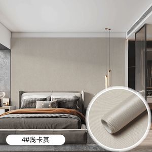 Wallpapers High-End Imitation Silk Whole House Thickened Wall Cloth New Chinese Engineering El Solid Color Modern Drop Delivery Otosi