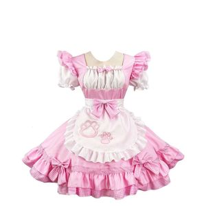 Dolce Regina Giapponese Lolita A-Line Mini Abito Blondewig Shortwig Haikyuu Exploit Signore Lace Trim Cameriera Cosplay Uniforme Manica 599