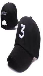 Nero Cachi Popolare CHANCE il rapper 3 Cappello da papà Lettera Ricamo Berretto da baseball Hip Hop Streetwear Rana Snapback Cappello da papà Bone8399005