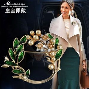 Meghan Markle Luxury Brooch Gardenia Pin Gift Accesorios Broche Mujer Jewelry 201009198C