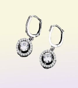 Latest Round Drop Shaped White Gold Color Plated Vintage Hoop Earrings for Women Wedding Party Accessories Jewelry Gift5705909