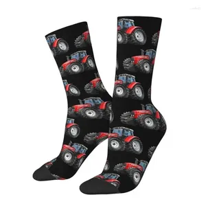 Men's Socks Novelty Printed Tractor For Women Men Stretch Summer Autumn Winter Crew