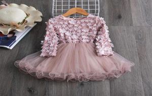 Girl's Dresses Autumn Girls Dress Flower Petals Fairy Princess Long Sleeve Little Casual Kids Party Clothing Clothes7674811