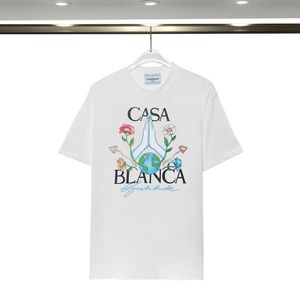 مصمم Woens T Ruxe Tshirt Casablanca Tees للرجال أعلى تي شيرت قميص كاز البيضاء كاسا بلانكا أزياء الصيف.