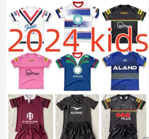 Top Kids 2023 2024 New Rugby Jerseys Blacks Scotland Zealand Tiger Blue Horton Maru Gaa Rugby Shirt Kids Sets Maroons Tonga Youth Childr