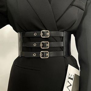 Ceintures Vêtements d'extérieur Taille Joint Cool Large Ceinture Femme Mode Robe Wrap 2023 Harajuku Lolita Corset Punk Goth Rétro