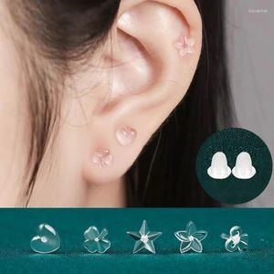 Stud Earrings 10 Pcs Resin Ear Sticks For Hole Treatments Invisible Soft Cute Fashion Star Heart Shape Anti Blocking Studs