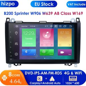 4 GB 64 GB Android 10 2Din 7''Car Radio för Mercedes Benz B200 Sprinter W906 W639 AB -klass W169 W245 Viano Vitoradio GPS NAVI