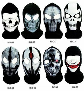 Cycling Caps Masks Tactical Ghost Skull Scary Headwear Balaclavas Neck Warmer Hood Winter Thermal Warm Full Face Mask for Hunting 4863492