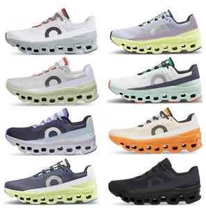 2024 Monster Road Running Shoes Monster-Level-Polsterung Langfristige Straßen Runs Frost Kobalt Kawn-Kurkuma Black Lumos Pearl Flame Rose Cork undyed-White Flame Yakuda