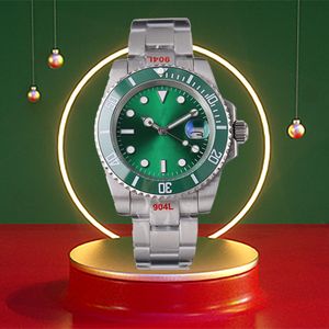 luminoso orologio meccanico sottomarino vintage verde di alta qualità 40mm Orologi da polso completamente in acciaio inossidabile orologio impermeabile moda movimento automatico orologio da uomo aaa