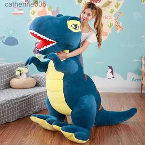 Animais de pelúcia de pelúcia quente huggable dos desenhos animados dinossauro brinquedos de pelúcia hobbies enorme tiranossauro rex bonecas de pelúcia brinquedos de pelúcia para crianças meninos brinquedos clássicos l231228