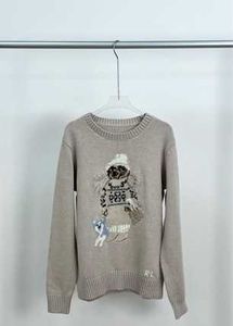 Kadın Sweaters Karışık Renk Maillard Serisi R Ailesi Şapka Yürüyen Köpek Aptal Küçük Ayı Sweater