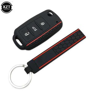 Bilnyckel Trekking Poles Car Key Protect Shell For Polo Passat B5 Golf 4 5 6 MK5 MK6 EOS Bora Beetle Tsi New Design Silicone Cover Casel2031228