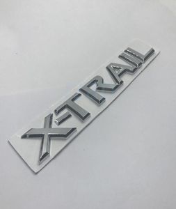 3D -bil bakre emblem Badge Chrome x Trail Letters Silver Sticker för Nissan Xtrail Auto Styling1813550