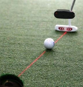 ブラックゴルフパターレーザーポインターパッティングトレーニングエイムライン矯正器エイドツール練習ゴルフアクセサリードロップ2010264975916