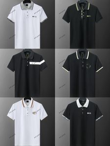 Mens Designer Polo Shirts Bo T Shirt Luxury Men Cloth Sleeve Fashion Casual Men's Summer T Shirt Black Colors finns tillgängliga affärsarbetskläder 24