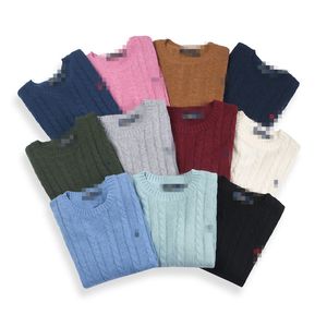 Maglione POLO di marca in movimento di lusso Designer da uomo Cashmere Maglione caldo addensato Sport Autunno / Inverno Maglione da uomo in cotone 11 colori