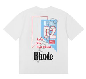 RH Designers mens rhude Ricamo Magliette per l'estate Top da uomo Lettera polo Magliette da donna Abbigliamento Maniche corte grandi Taglie forti 100% cotone T-shirt