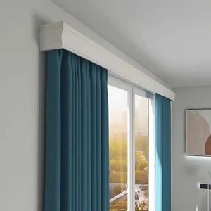 Gardin dubbelspår och pelmetstak eller väggmontering Anpassa längd för vardagsrum sovrum 231227
