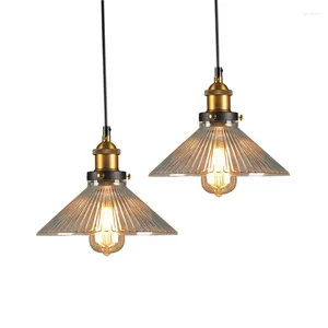 Party Decoration Simple Glass Single-Head Retro Industrial Style Restaurant Bar Aisle Study Chandelier