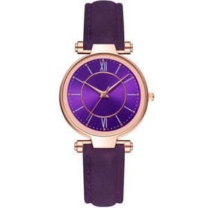 McyKcy marca tempo libero moda stile orologio da donna buona vendita quadrante viola attraente orologi da donna al quarzo orologio da polso334i