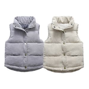2023 crianças quente engrossar colete de algodão do bebê crianças outerwear casaco roupas meninos meninas jaquetas marca 231228