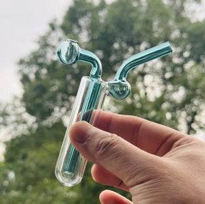 Fabricação de vidro queimador de óleo tubo de água bong fumaça tubos de vidro fumar cigarro bubbler acessórios para fumar tabaco em estoque