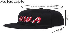 New arrival NWA embroidery mens baseball cap flat brim hiphop hat adjustable snapback hat womens baseball hat7372378