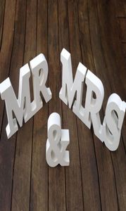 Mr Letter Decoration White Color Letters Wedding and Syceal Adornment Mr Pani Sprzedawanie w magazynie 4088914