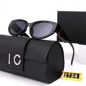 Luxury Brand Designer Square Solglasögon Womens Large Cat's Eye Fram Mens Sun Glasses Glasögon Polariserade Vintage Women 2728