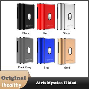 Airistech Mystica II 2 Box Mod Airis Förvärm VV 450mAh Box Mod Battery Vape Pen Tjock Oil Cartridge 12mm Designad diameter