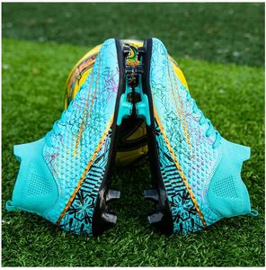 New Men Unisex Soccer Shoes Professional Breathable Indoor Turf Outdoor Long Spikes Futsal Football Boots Training Comfortable