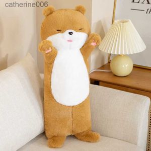 Gefüllte Plüschtiere, 80 cm, Kawaii-Otter-Kissen, realistische Kuscheltiere, Plüschpuppe, Anime, realistisch, wild, weich, hübsch, Faultier-Spielzeug, süßes Geschenk für Kinder 231228