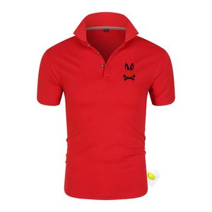 Polo T Shirt for Men Summer Golf Fashion Brand Rabbit Print Men's Lapel Short Sleeved Man Polo Collar T-shirt Luxury Designer Clothes Men