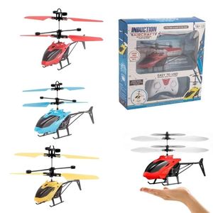 Flygplan ootdty handinduktion Remote Control Helicopter with Light Kid Toy Boy Boy Gift Drop 211104