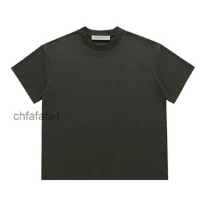 Men's T-shirts W52l and Women's Fashion t Shirt High Street Brand Ess Eighth Season Flocking Letter Short Sleeve 1DBX
