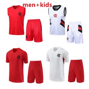 2023 2024 Flamengo Men Half estrazione di maglie da calcio set di tute da pista 23 24 Flamenco Sportswear Jersey addestra