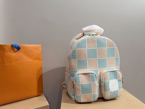Top Luxury Handbag Designer Water Ripple Backpack Mens Shoulder Bag Book High-end Outdoor Travel Large Capacity 37cm