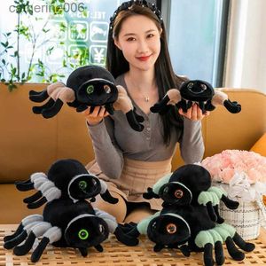 Stuffed Plush Animals Simulation Spider Plush Toy Animal Cute Doll Pillow Children Gift Home DecorationL231228