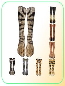 Divertenti calzini in cotone tigre leopardo per donna Happy Animal Kawaii unisex Harajuku carino casual calzino alto alla caviglia festa femminile3639565